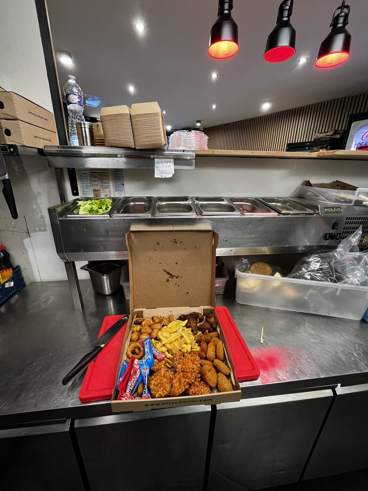 Box géante de tapas en cuisine